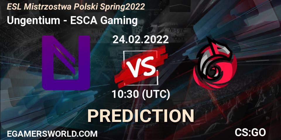 Ungentium vs ESCA Gaming: Betting TIp, Match Prediction. 24.02.22. CS2 (CS:GO), ESL Mistrzostwa Polski Spring 2022
