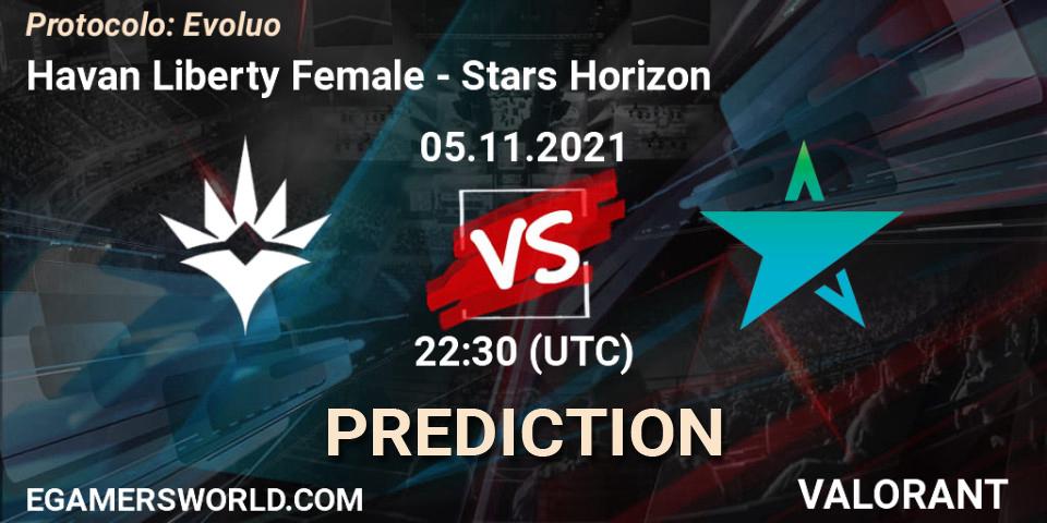 Havan Liberty Female vs Stars Horizon: Betting TIp, Match Prediction. 05.11.2021 at 22:30. VALORANT, Protocolo: Evolução