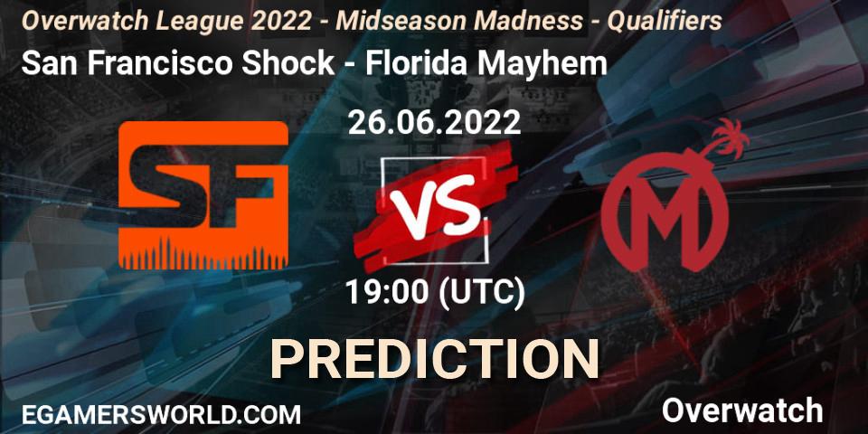 San Francisco Shock vs Florida Mayhem: Betting TIp, Match Prediction. 26.06.22. Overwatch, Overwatch League 2022 - Midseason Madness - Qualifiers