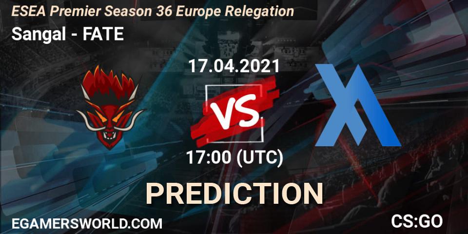 Sangal vs FATE: Betting TIp, Match Prediction. 17.04.21. CS2 (CS:GO), ESEA Premier Season 36 Europe Relegation