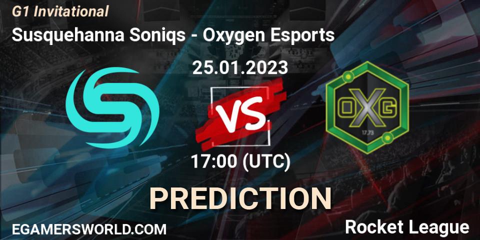 Susquehanna Soniqs vs Oxygen Esports: Betting TIp, Match Prediction. 25.01.2023 at 17:00. Rocket League, G1 Invitational