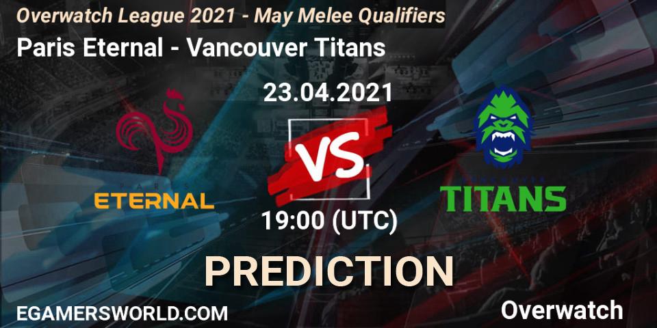 Paris Eternal vs Vancouver Titans: Betting TIp, Match Prediction. 23.04.21. Overwatch, Overwatch League 2021 - May Melee Qualifiers