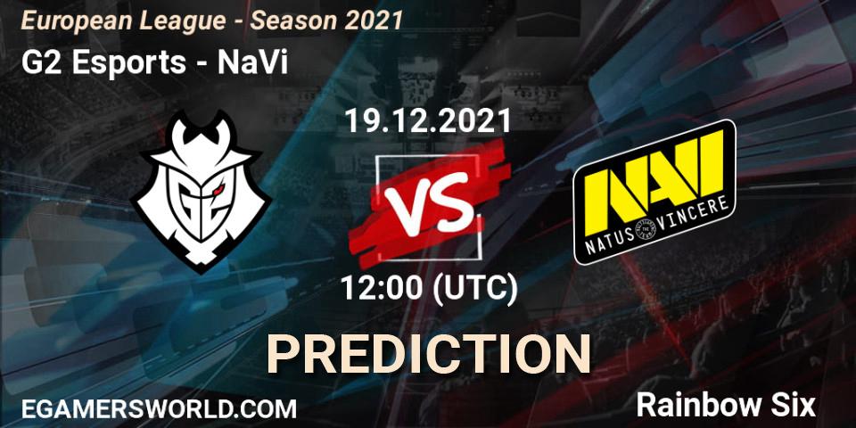 G2 Esports vs NaVi: Betting TIp, Match Prediction. 19.12.21. Rainbow Six, European League - Season 2021
