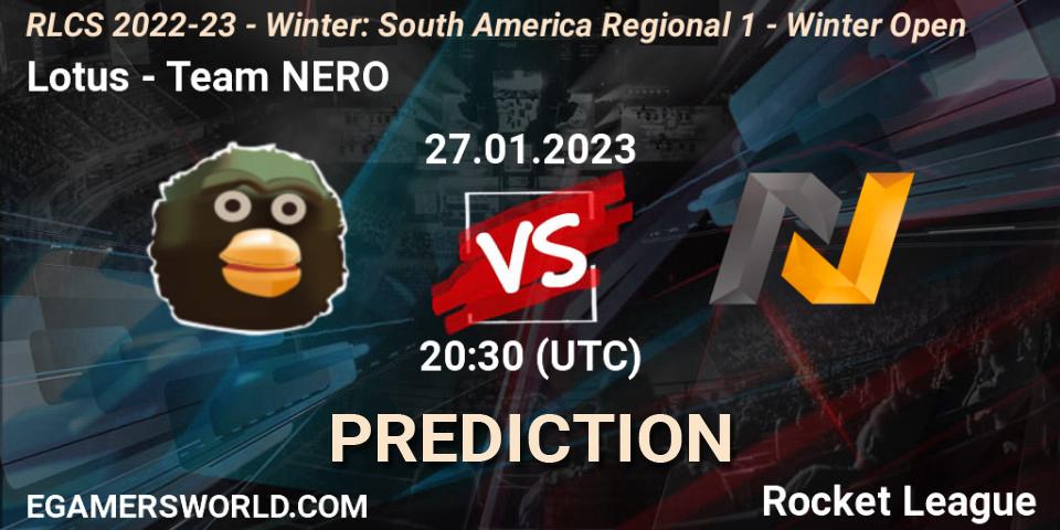Lotus vs Team NERO: Betting TIp, Match Prediction. 27.01.23. Rocket League, RLCS 2022-23 - Winter: South America Regional 1 - Winter Open