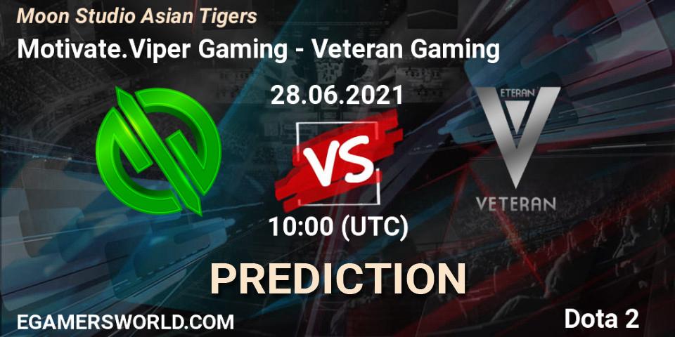 Motivate.Viper Gaming vs Veteran Gaming: Betting TIp, Match Prediction. 28.06.21. Dota 2, Moon Studio Asian Tigers