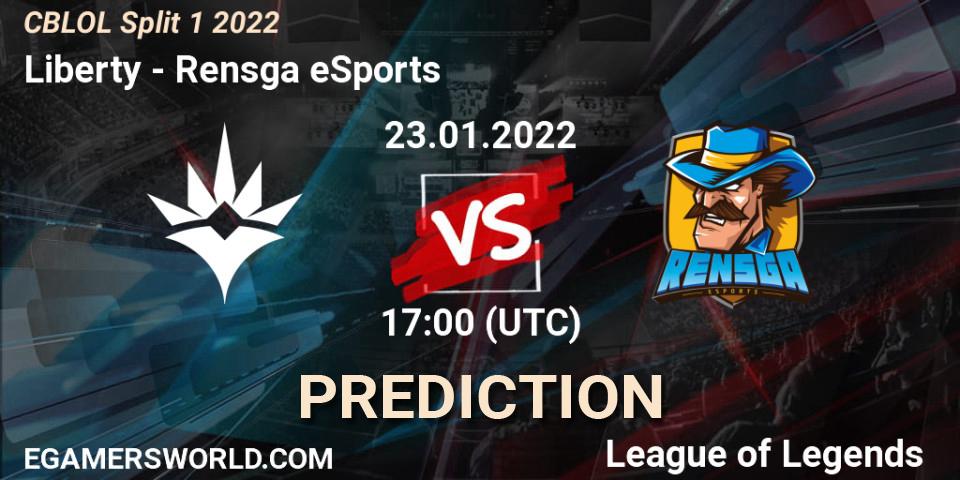 Liberty vs Rensga eSports: Betting TIp, Match Prediction. 23.01.22. LoL, CBLOL Split 1 2022