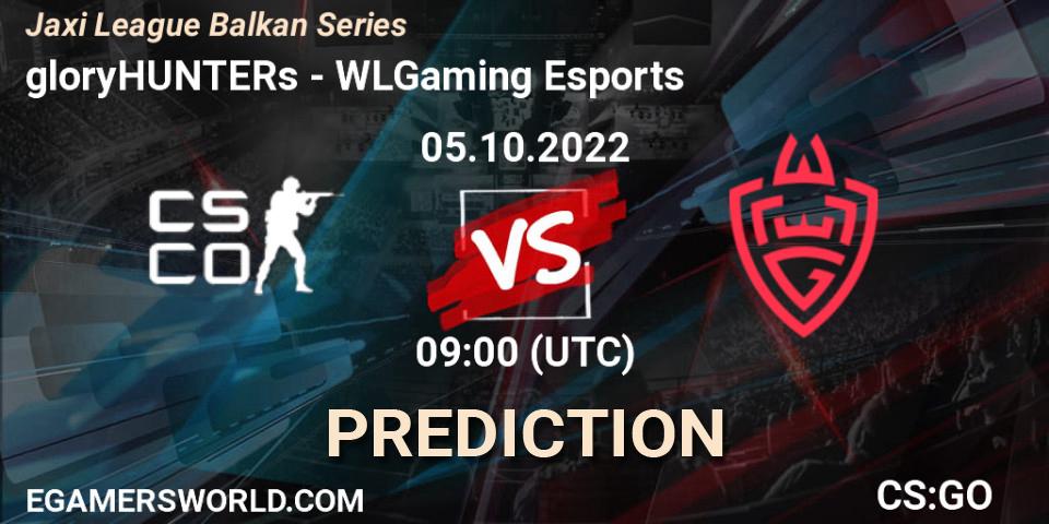 gloryHUNTERs vs WLGaming Esports: Betting TIp, Match Prediction. 05.10.22. CS2 (CS:GO), Jaxi League Balkan Series