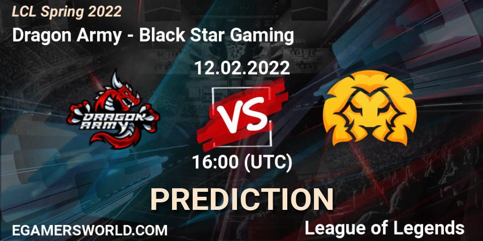 Dragon Army vs Black Star Gaming: Betting TIp, Match Prediction. 12.02.22. LoL, LCL Spring 2022