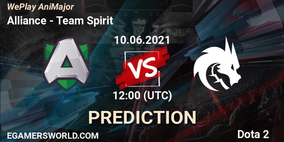 Alliance vs Team Spirit: Betting TIp, Match Prediction. 10.06.2021 at 13:28. Dota 2, WePlay AniMajor 2021
