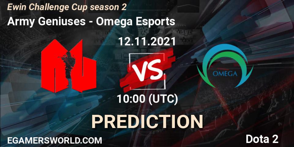 Army Geniuses vs Omega Esports: Betting TIp, Match Prediction. 11.11.21. Dota 2, Ewin Challenge Cup season 2