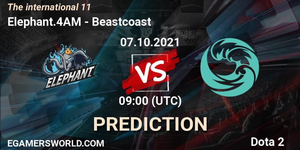 Elephant.4AM vs Beastcoast: Betting TIp, Match Prediction. 07.10.2021 at 11:04. Dota 2, The Internationa 2021