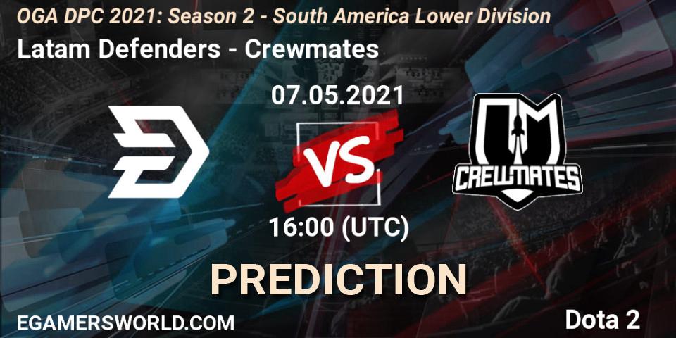 Latam Defenders vs Crewmates: Betting TIp, Match Prediction. 07.05.21. Dota 2, OGA DPC 2021: Season 2 - South America Lower Division 