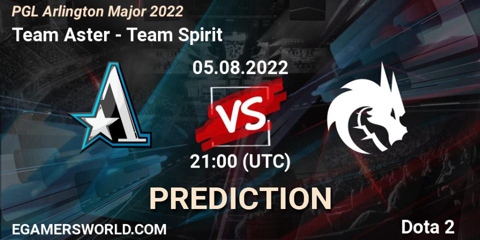 Team Aster vs Team Spirit: Betting TIp, Match Prediction. 05.08.2022 at 22:32. Dota 2, PGL Arlington Major 2022 - Group Stage