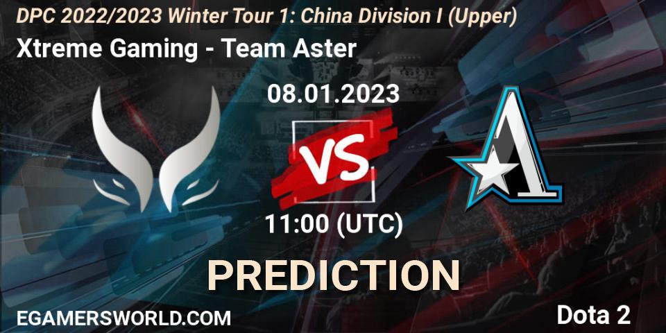 Xtreme Gaming vs Team Aster: Betting TIp, Match Prediction. 08.01.23. Dota 2, DPC 2022/2023 Winter Tour 1: CN Division I (Upper)