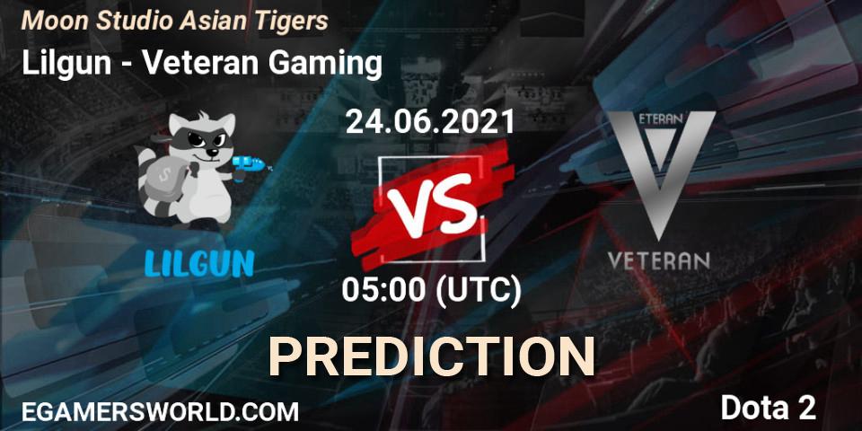 Lilgun vs Veteran Gaming: Betting TIp, Match Prediction. 24.06.21. Dota 2, Moon Studio Asian Tigers