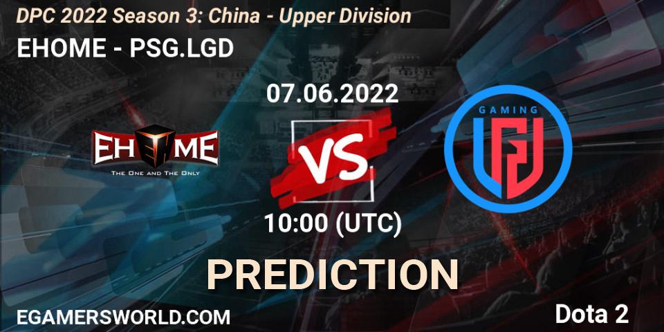 EHOME vs PSG.LGD: Betting TIp, Match Prediction. 07.06.22. Dota 2, DPC 2021/2022 China Tour 3: Division I