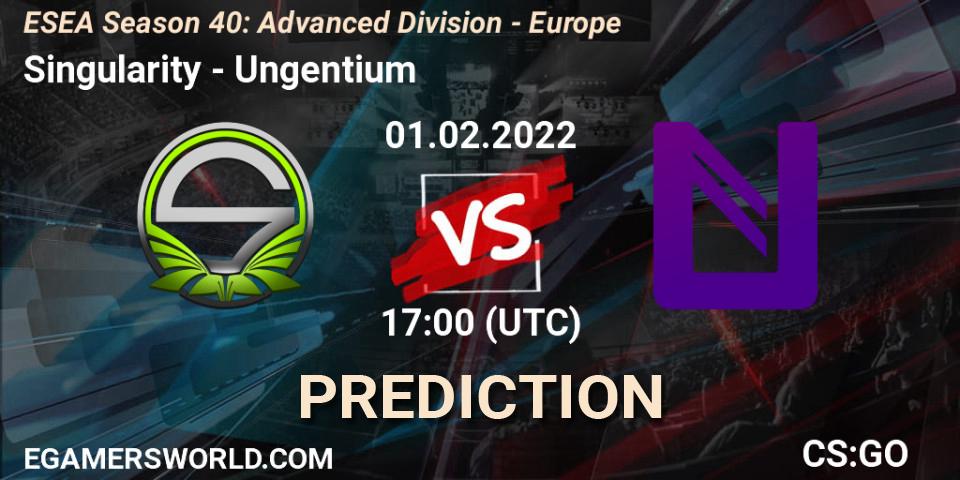 Singularity vs Ungentium: Betting TIp, Match Prediction. 01.02.22. CS2 (CS:GO), ESEA Season 40: Advanced Division - Europe