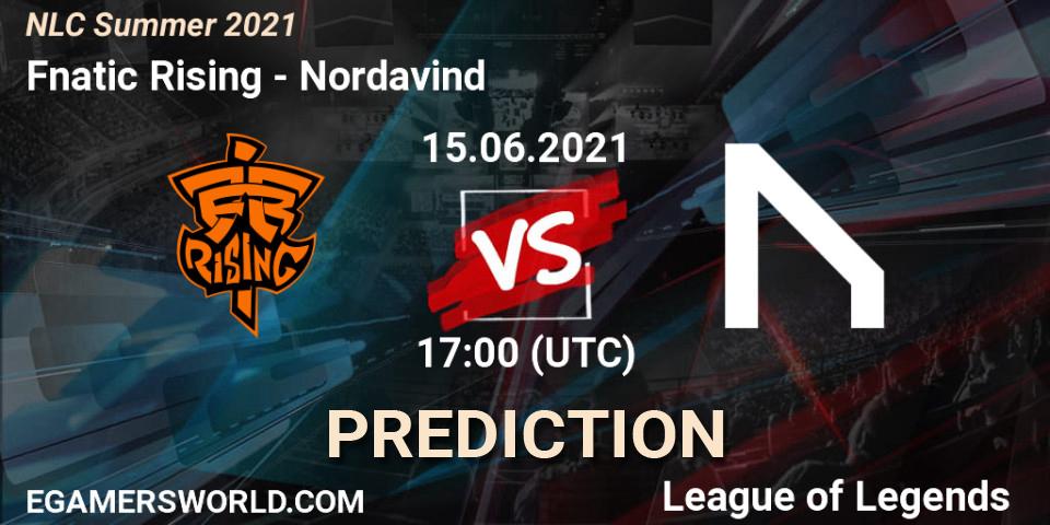 Fnatic Rising vs Nordavind: Betting TIp, Match Prediction. 15.06.2021 at 17:00. LoL, NLC Summer 2021