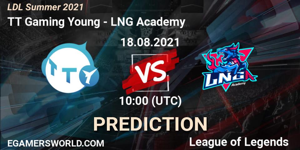 TT Gaming Young vs LNG Academy: Betting TIp, Match Prediction. 18.08.2021 at 10:00. LoL, LDL Summer 2021