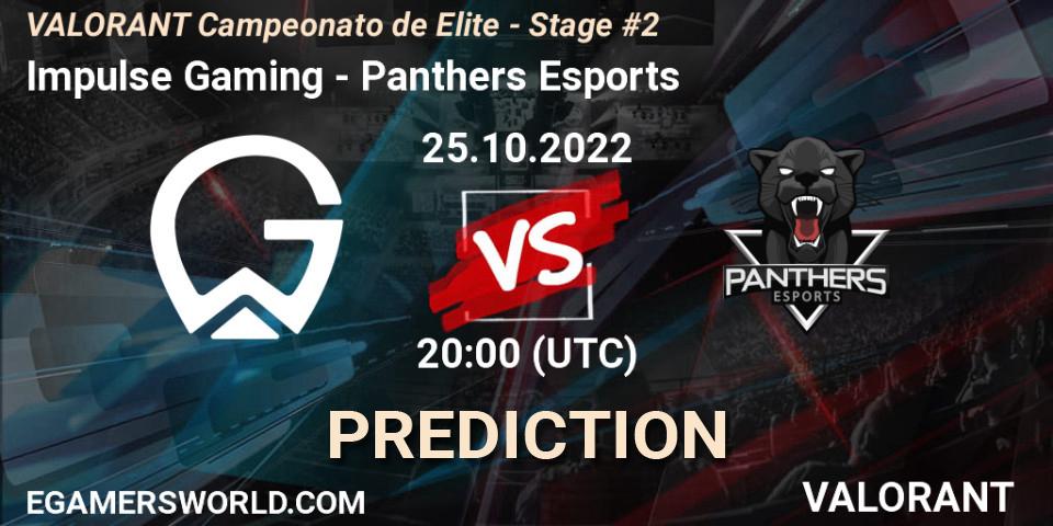 Impulse Gaming vs Panthers Esports: Betting TIp, Match Prediction. 25.10.22. VALORANT, VALORANT Campeonato de Elite - Stage #2