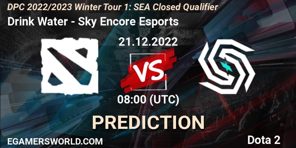 Drink Water vs Sky Encore Esports: Betting TIp, Match Prediction. 21.12.2022 at 08:00. Dota 2, DPC 2022/2023 Winter Tour 1: SEA Closed Qualifier