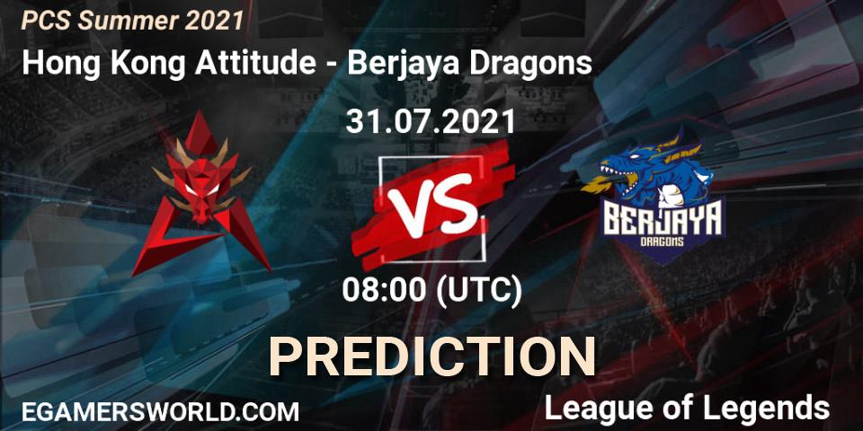 Hong Kong Attitude vs Berjaya Dragons: Betting TIp, Match Prediction. 31.07.21. LoL, PCS Summer 2021