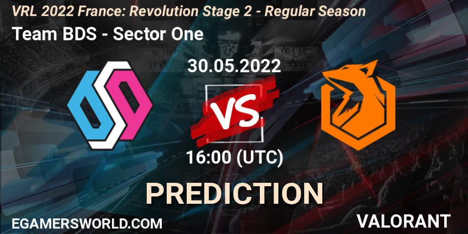 Team BDS vs Sector One: Betting TIp, Match Prediction. 30.05.2022 at 16:00. VALORANT, VRL 2022 France: Revolution Stage 2 - Regular Season