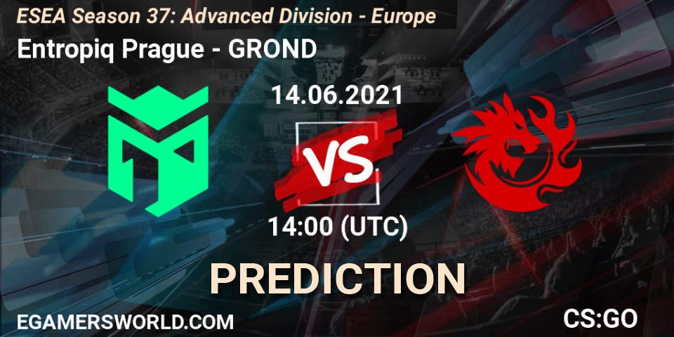 Entropiq Prague vs GROND: Betting TIp, Match Prediction. 14.06.21. CS2 (CS:GO), ESEA Season 37: Advanced Division - Europe