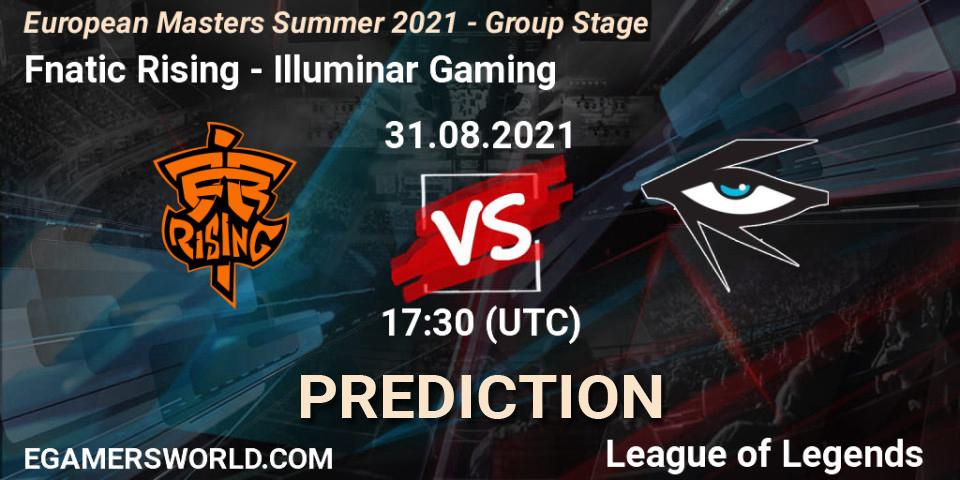 Fnatic Rising vs Illuminar Gaming: Betting TIp, Match Prediction. 31.08.21. LoL, European Masters Summer 2021 - Group Stage