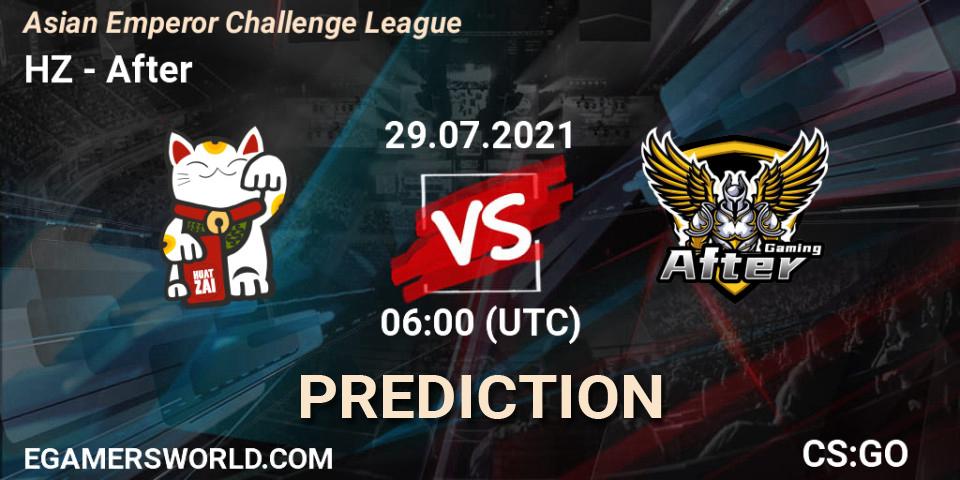 HZ vs After: Betting TIp, Match Prediction. 29.07.21. CS2 (CS:GO), Asian Emperor Challenge League