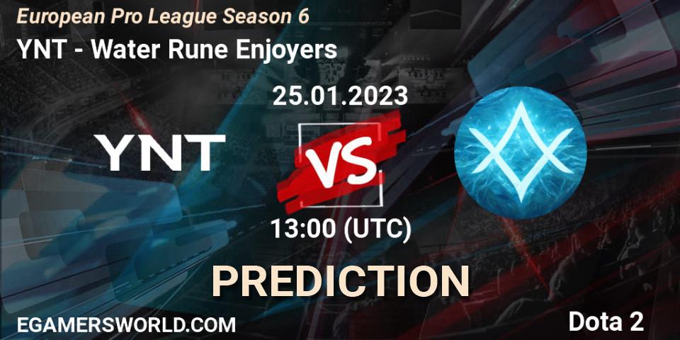 YNT vs Water Rune Enjoyers: Betting TIp, Match Prediction. 25.01.23. Dota 2, European Pro League Season 6