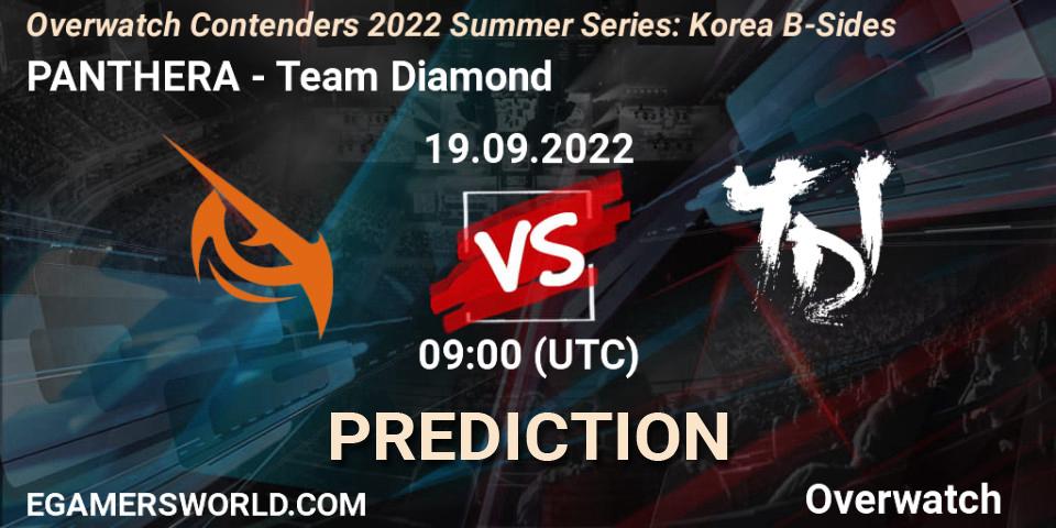 PANTHERA vs Team Diamond: Betting TIp, Match Prediction. 19.09.22. Overwatch, Overwatch Contenders 2022 Summer Series: Korea B-Sides