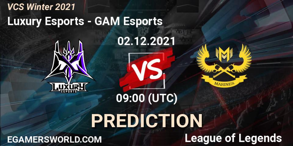 Luxury Esports vs GAM Esports: Betting TIp, Match Prediction. 02.12.2021 at 09:00. LoL, VCS Winter 2021