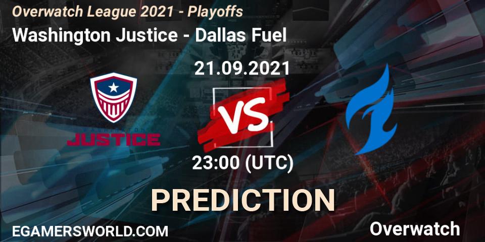 Washington Justice vs Dallas Fuel: Betting TIp, Match Prediction. 21.09.21. Overwatch, Overwatch League 2021 - Playoffs