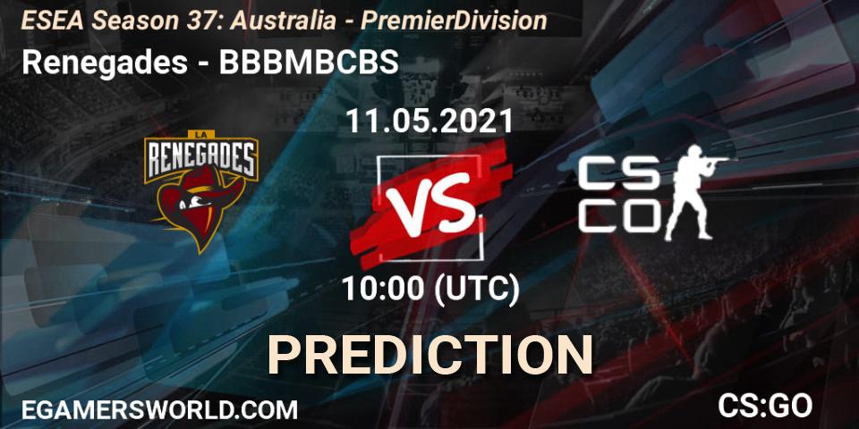 Renegades vs BBBMBCBS: Betting TIp, Match Prediction. 11.05.21. CS2 (CS:GO), ESEA Season 37: Australia - Premier Division