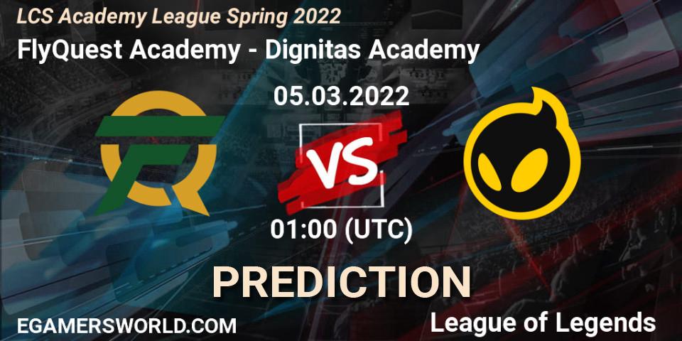 FlyQuest Academy vs Dignitas Academy: Betting TIp, Match Prediction. 05.03.22. LoL, LCS Academy League Spring 2022