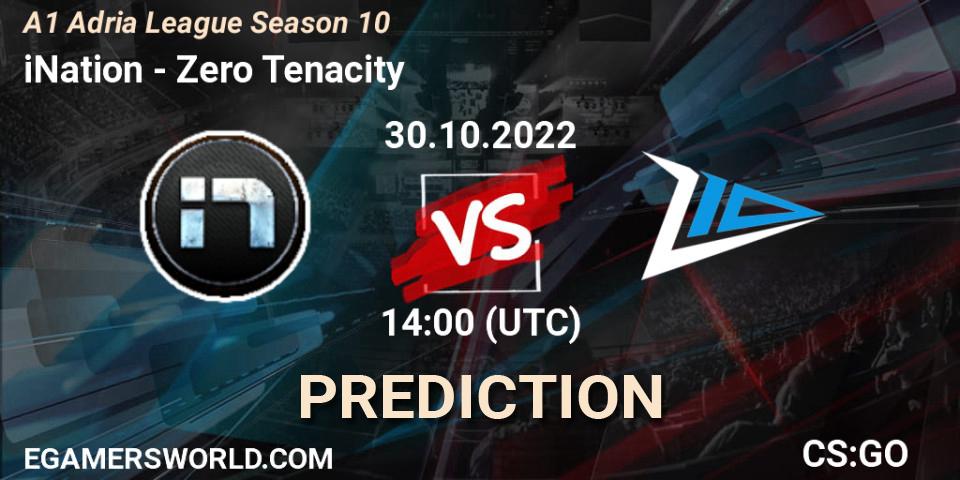 iNation vs Zero Tenacity: Betting TIp, Match Prediction. 30.10.2022 at 15:00. Counter-Strike (CS2), A1 Adria League Season 10