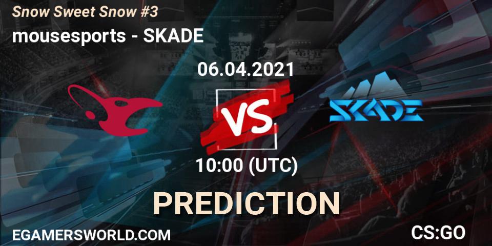 mousesports vs SKADE: Betting TIp, Match Prediction. 06.04.21. CS2 (CS:GO), Snow Sweet Snow #3