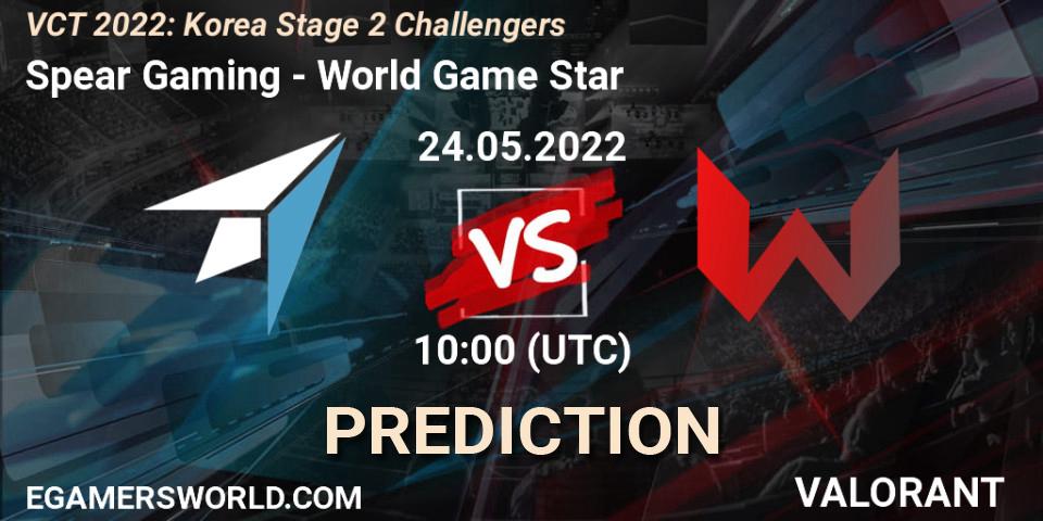 Spear Gaming vs World Game Star: Betting TIp, Match Prediction. 24.05.22. VALORANT, VCT 2022: Korea Stage 2 Challengers