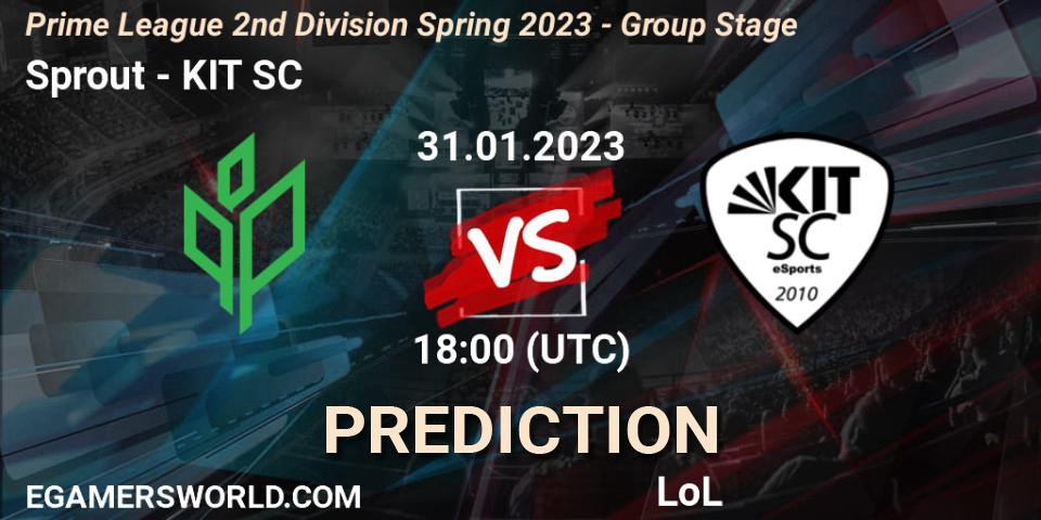 Sprout vs KIT SC: Betting TIp, Match Prediction. 31.01.23. LoL, Prime League 2nd Division Spring 2023 - Group Stage