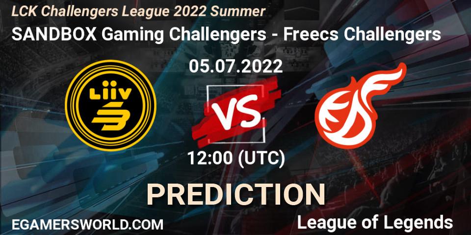 SANDBOX Gaming Challengers vs Freecs Challengers: Betting TIp, Match Prediction. 05.07.22. LoL, LCK Challengers League 2022 Summer