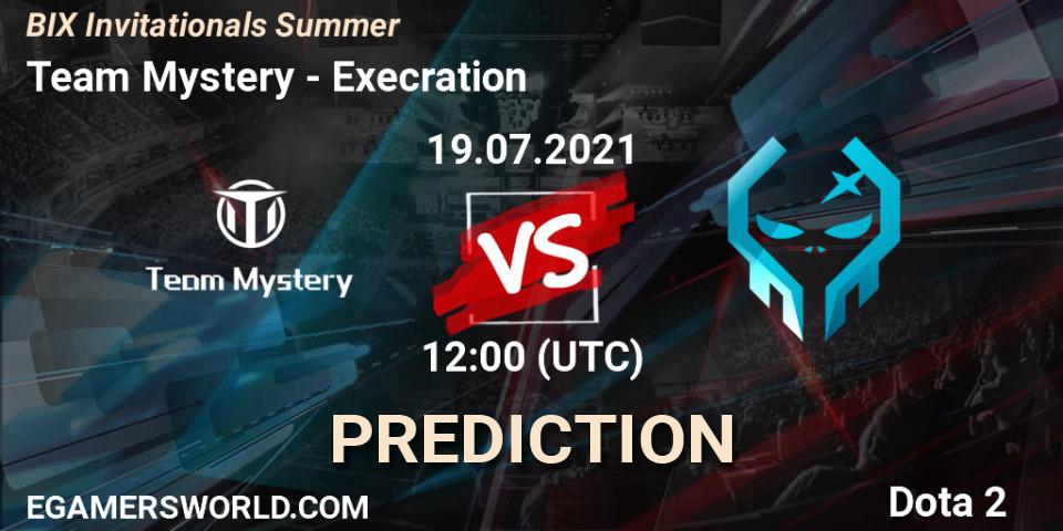 Team Mystery vs Execration: Betting TIp, Match Prediction. 19.07.2021 at 12:29. Dota 2, BIX Invitationals Summer