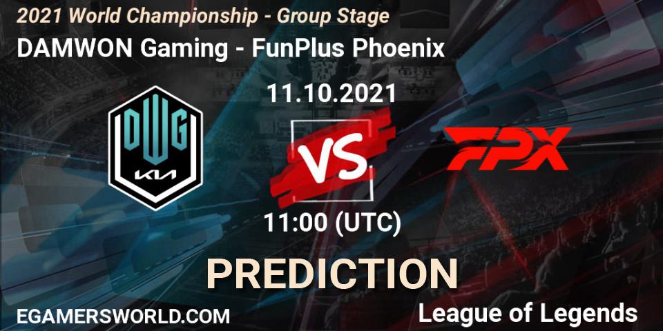 DAMWON Gaming vs FunPlus Phoenix: Betting TIp, Match Prediction. 11.10.2021 at 11:00. LoL, 2021 World Championship - Group Stage
