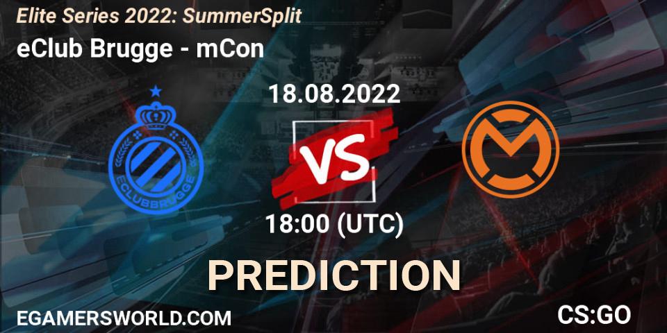 eClub Brugge vs mCon: Betting TIp, Match Prediction. 18.08.22. CS2 (CS:GO), Elite Series 2022: Summer Split