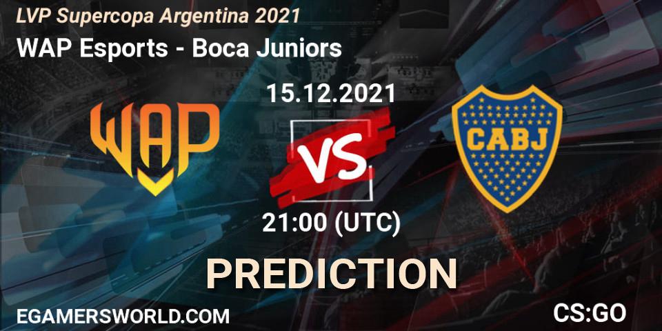 WAP Esports vs Boca Juniors: Betting TIp, Match Prediction. 15.12.2021 at 21:00. Counter-Strike (CS2), LVP Supercopa Argentina 2021