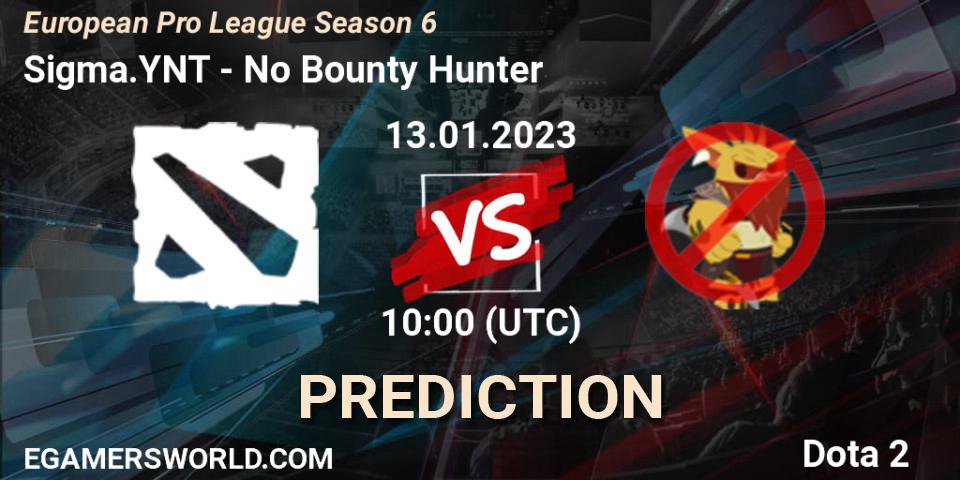 Sigma.YNT vs No Bounty Hunter: Betting TIp, Match Prediction. 13.01.23. Dota 2, European Pro League Season 6