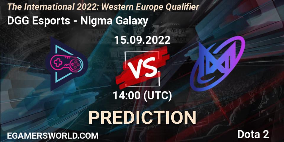 DGG Esports vs Nigma Galaxy: Betting TIp, Match Prediction. 15.09.2022 at 12:51. Dota 2, The International 2022: Western Europe Qualifier