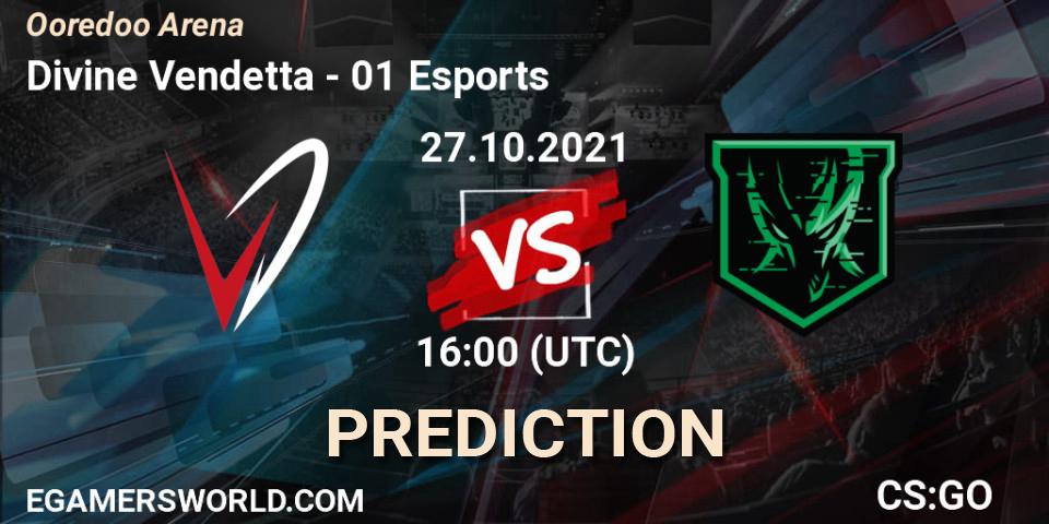 Divine Vendetta vs 01 Esports: Betting TIp, Match Prediction. 27.10.2021 at 16:00. Counter-Strike (CS2), Ooredoo Arena