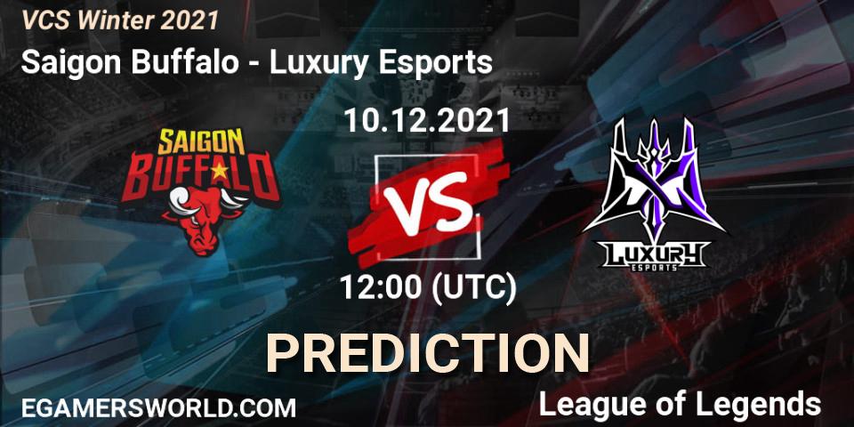 Saigon Buffalo vs Luxury Esports: Betting TIp, Match Prediction. 10.12.2021 at 12:00. LoL, VCS Winter 2021