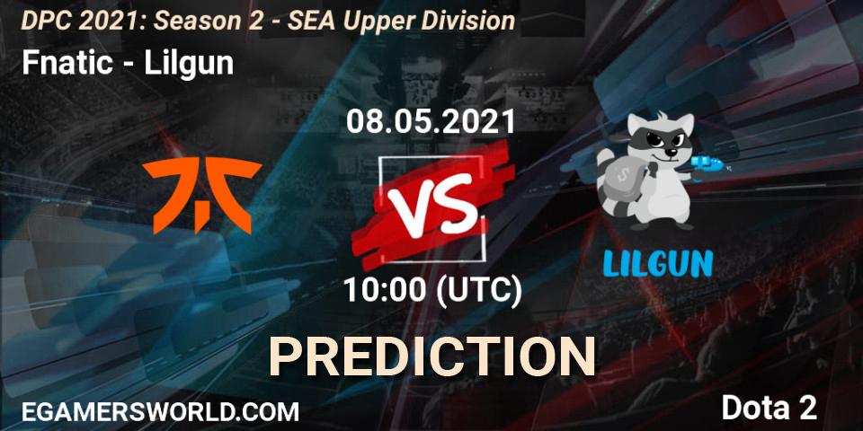 Fnatic vs Lilgun: Betting TIp, Match Prediction. 08.05.2021 at 10:27. Dota 2, DPC 2021: Season 2 - SEA Upper Division